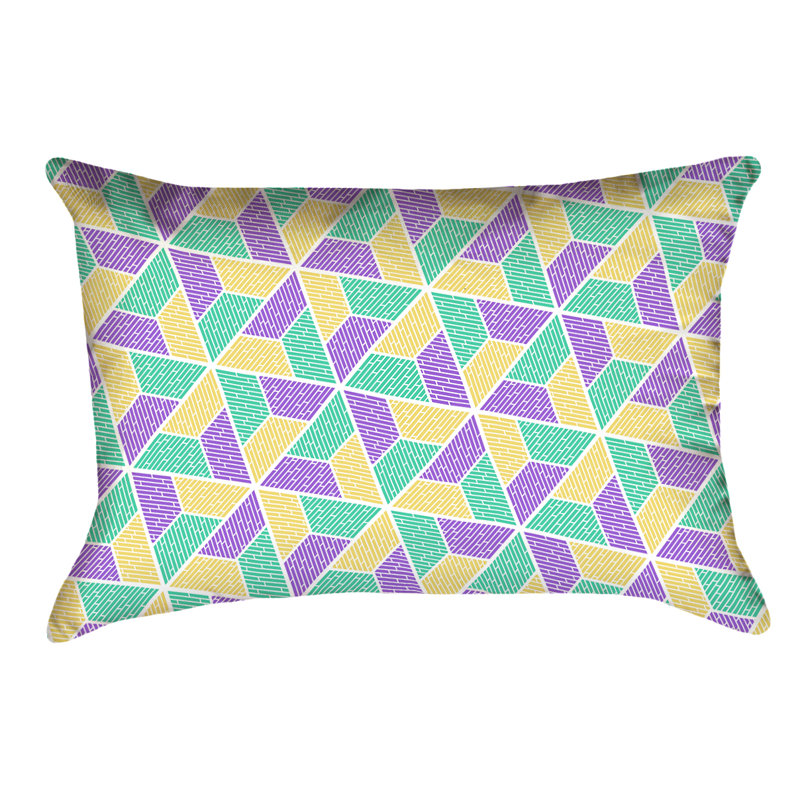Coussin Katelyn Elizabeth, Jaune / Mauve, Faux lin