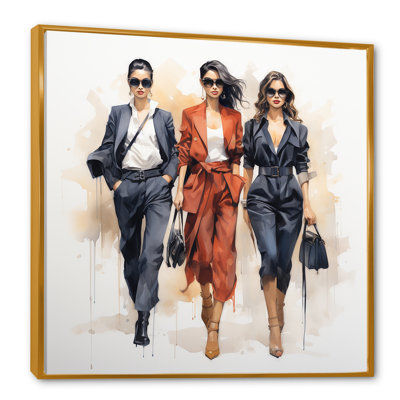 Fashion Figures On A Runway Walk III - Fashion Wall Art