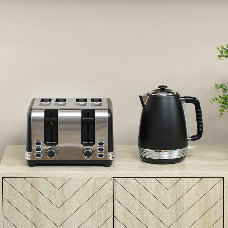 Kettle and Toaster Set, Black