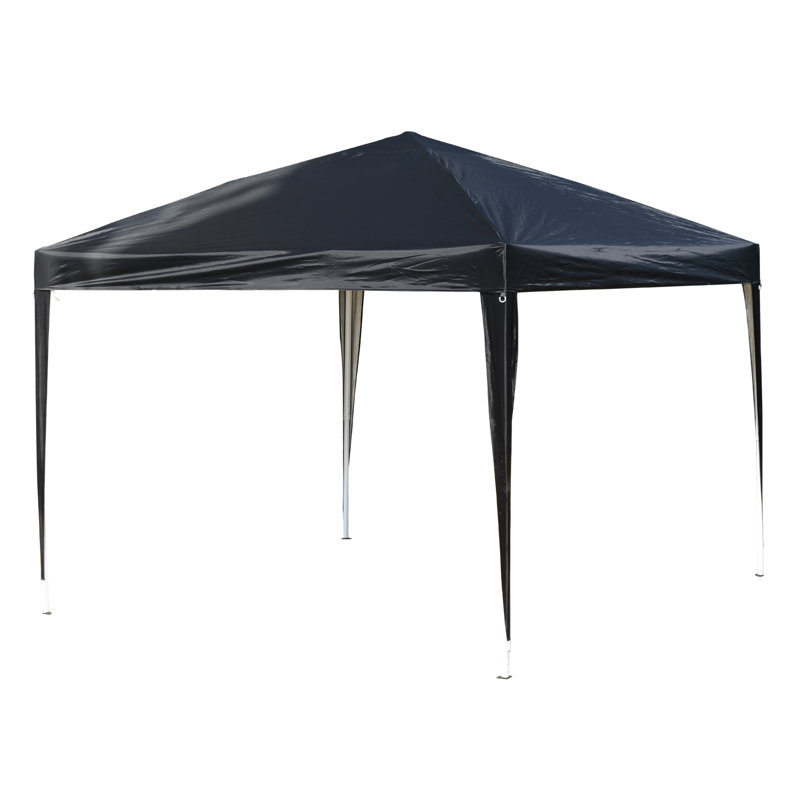 Verde 3m x 3m Metal Pop Up Gazebo, Black