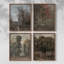«Vintage Landscape Cxxviii», ensemble de 4 encadrés-225984534