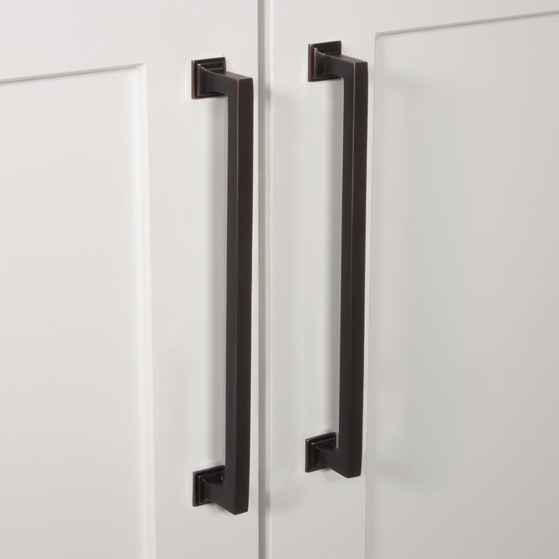 Grandeur Geneva 8" Brass Handle Pull, Timeless Bronze