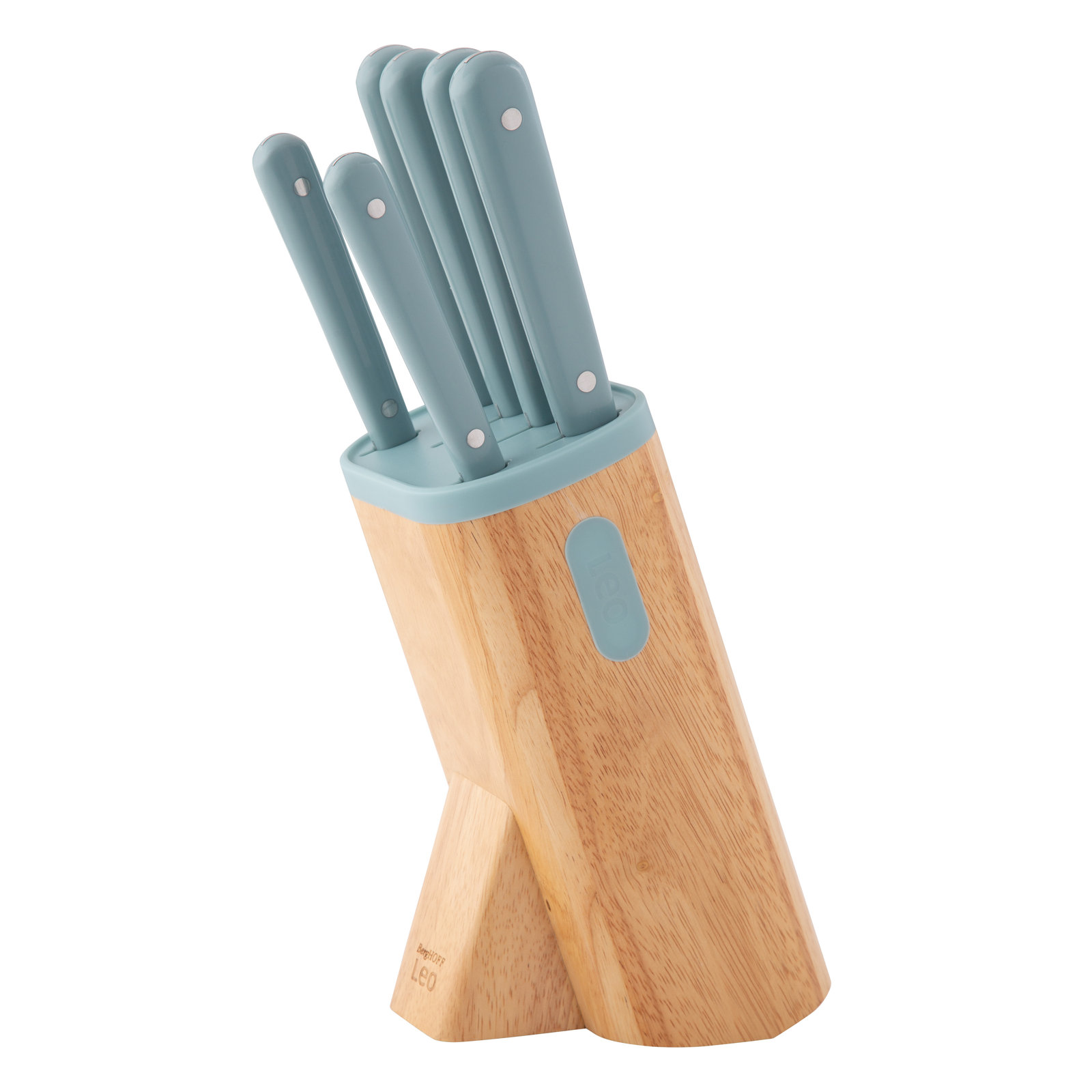 BergHOFF Leo 7-Piece Knife Block Set, Teal