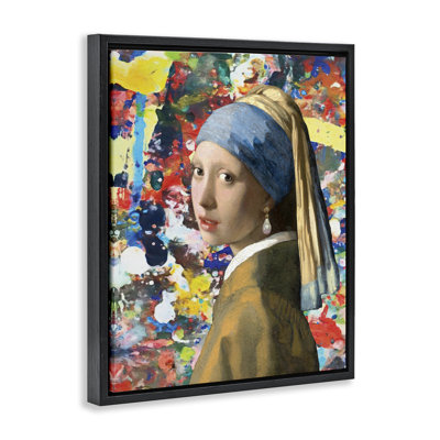Cadre flottant moderne Modern Splatter Iconic Pearl, design par Grotto Studios