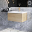 Meuble-lavabo mural moderne à rayures avec lavabo et tiroir à fermeture en douceur-901859946