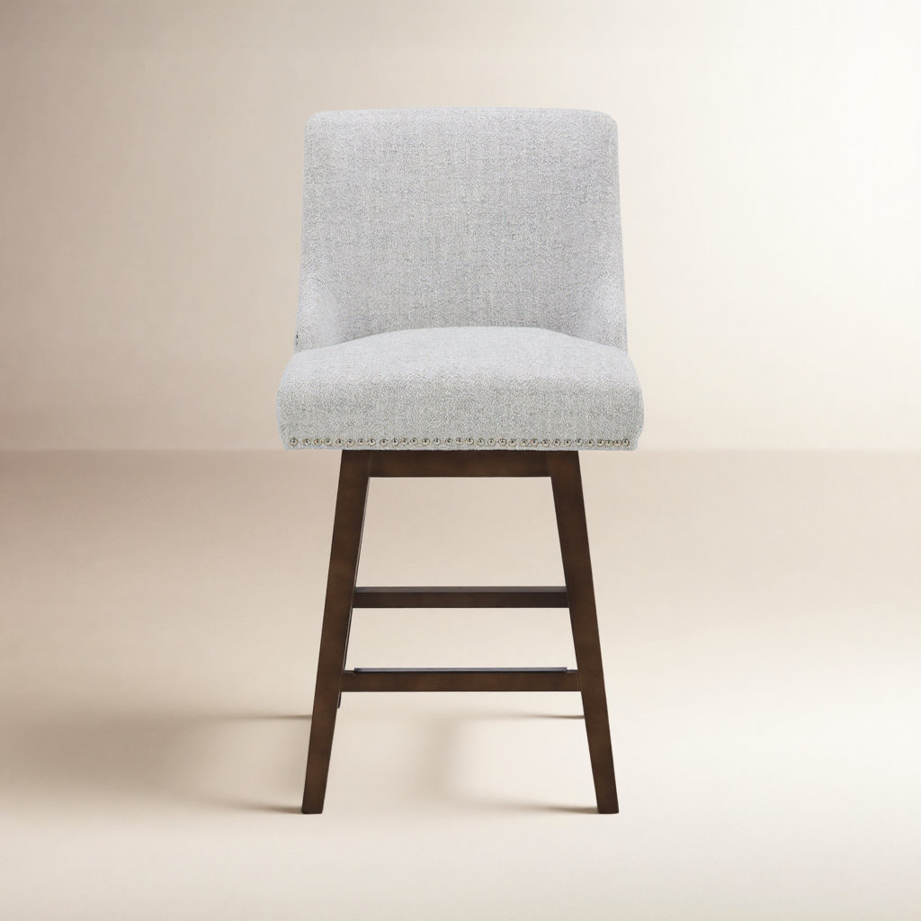 Orbay 26" Swivel Bar Stool, Gray Heathered