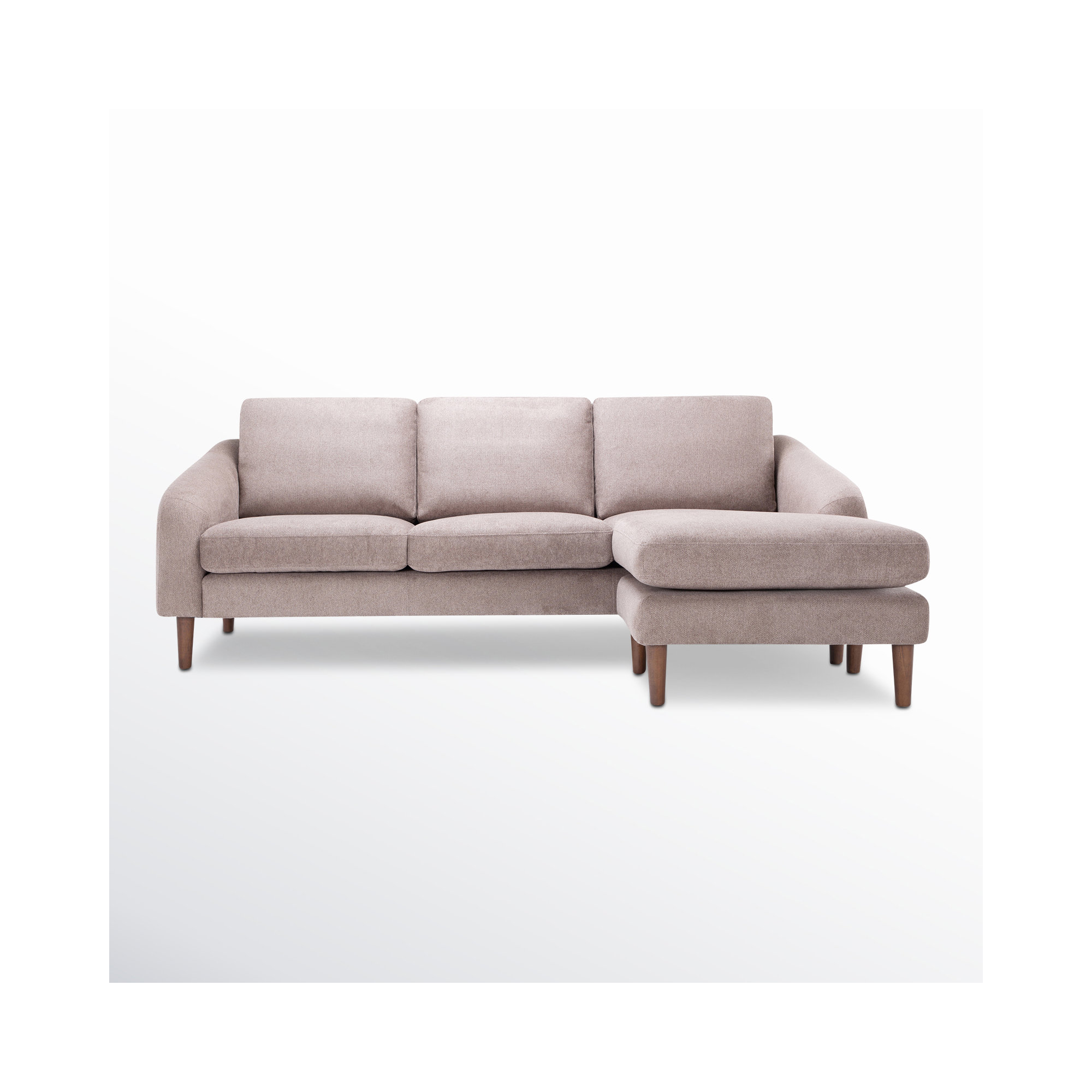 Lana Upholstered Reversible Chaise L-Sectional, Angel Mocca Performance Chenille