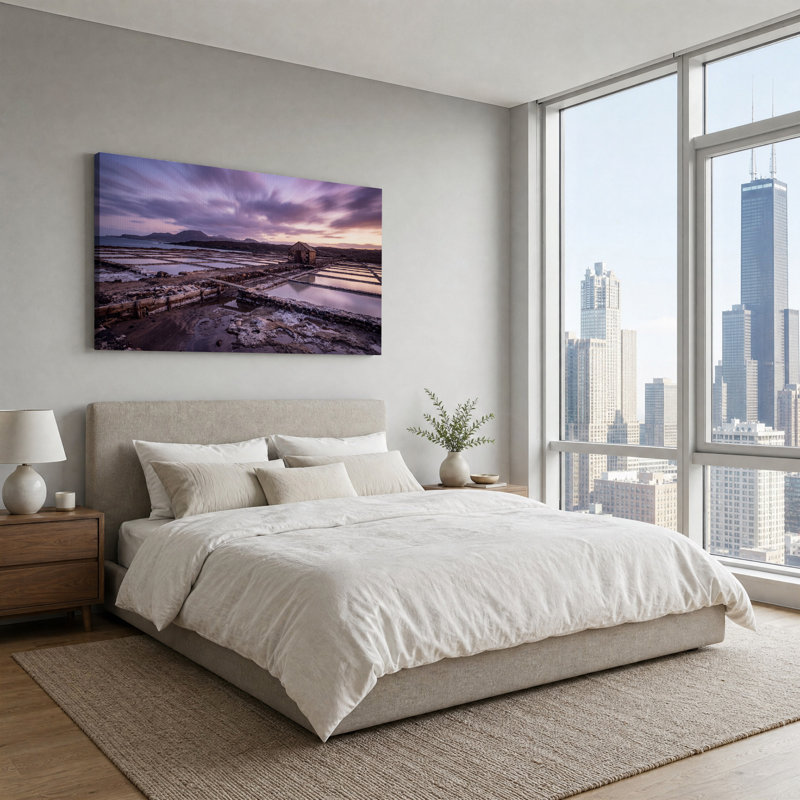 Art mural sur toile, "Salt Pans", L 32 po x H 16 po