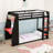 Bunk Bed With Desk, Storage Shelves USB And LED Light-1471701996-1471701998
