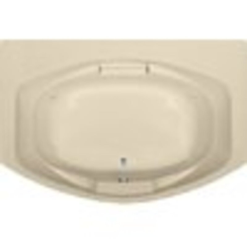 Jessica 72'' L Soaking Bathtub, Biscuit, Polished Chrome