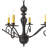Whyte 6 - Light Steel Dimmable Chandelier