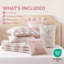 Ensemble de literie rose pour lit queen-size, couette à volants en microfibre, chambre romantique