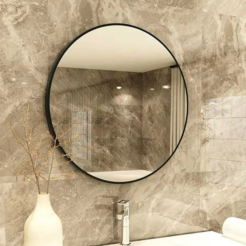 Miroir de salle de bain mural Katha, H 32 po x l 32 po x P 1,10 po