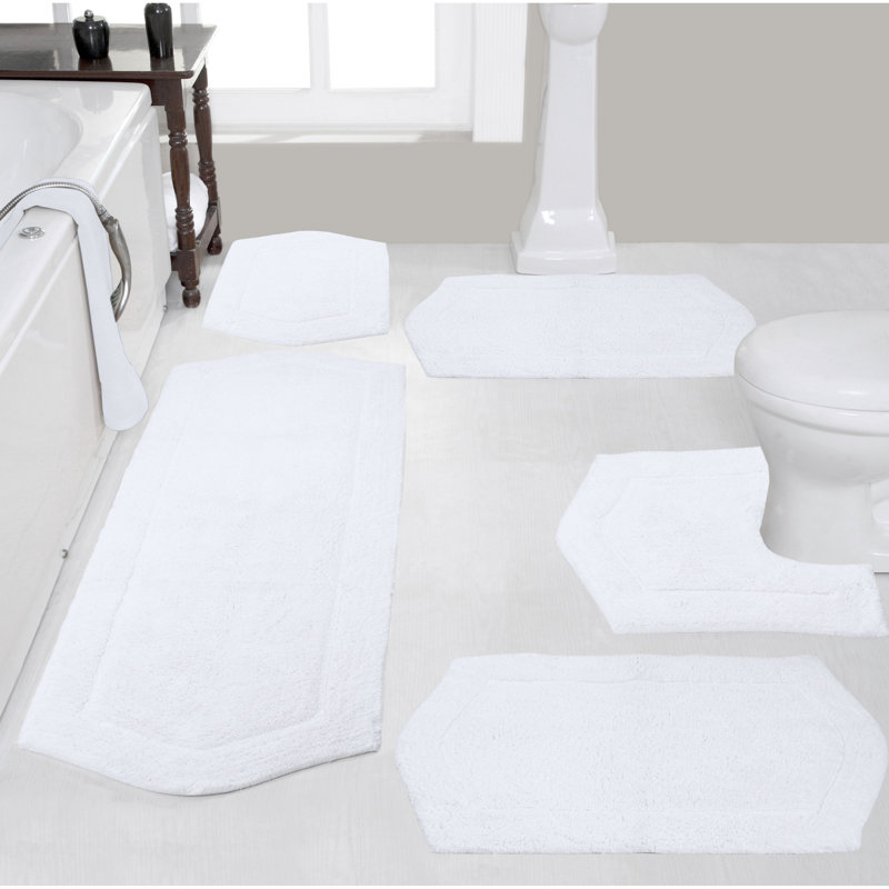 Tapis pour salle de bain Morissette, Blanc