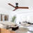 52" Black Lowe Profile Ceiling Fan without Light