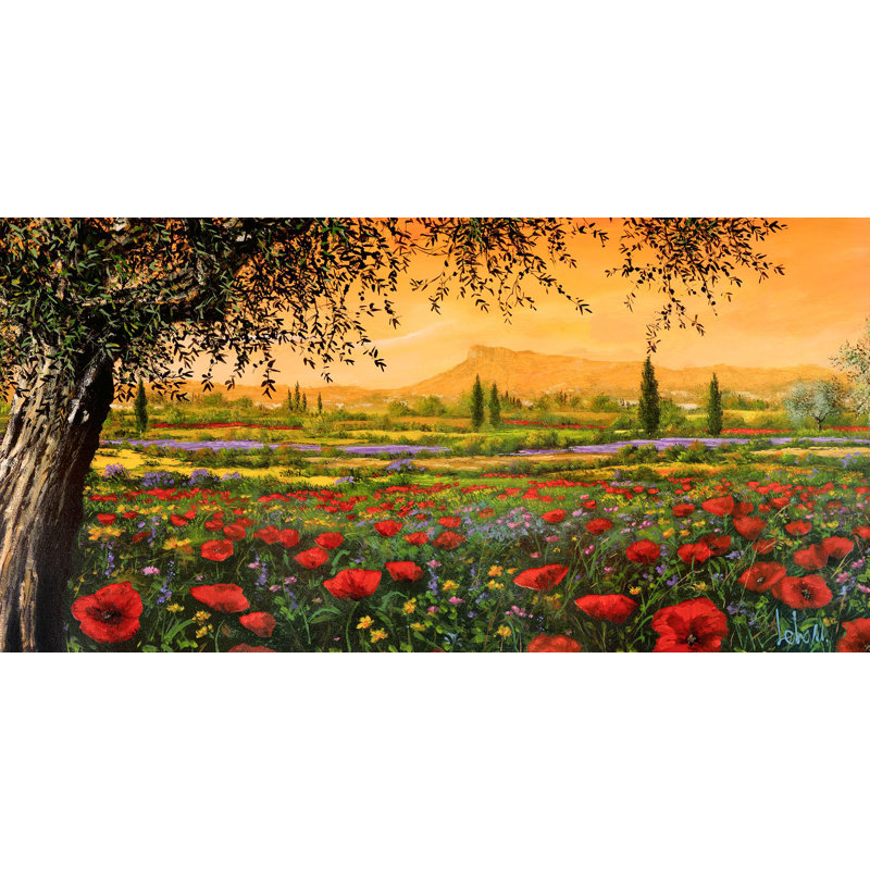 Plain In Bloom by Tebo Marzari - Wrapped Canvas Painting, 70cm H x 140cm W x 4cm D