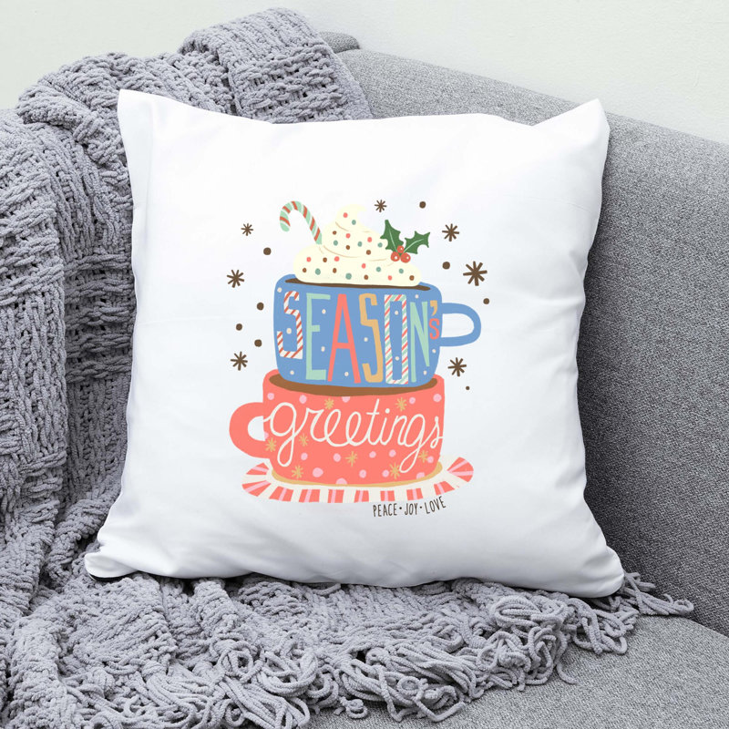 Christmas illustration_1 Reversible Throw Pillow, 16" x 16"