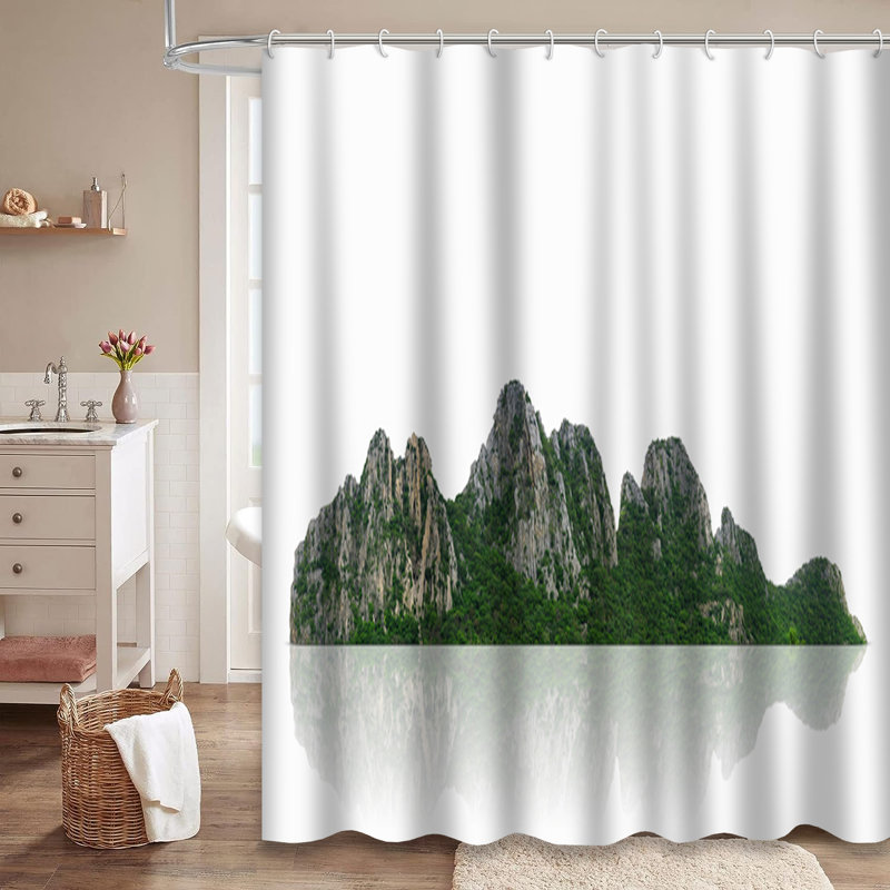 Rideau de douche Mountain Stone, L 72 po x l 72 po