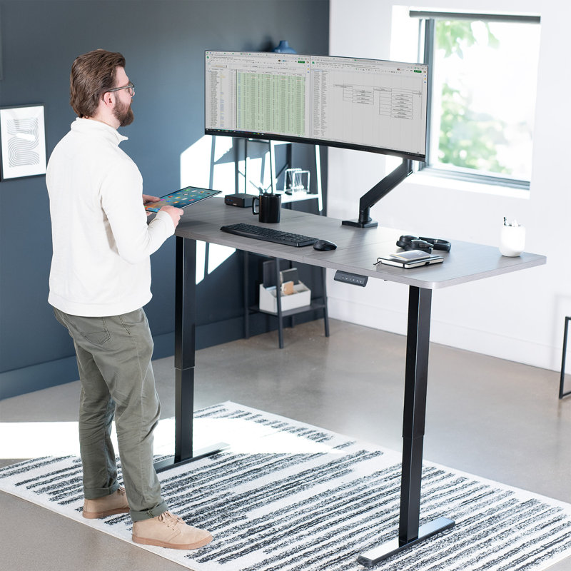 Electric Dual Motor Desk Frame, Black