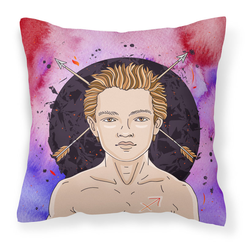 Coussin décoratif intérieur/extérieur sagittarius zodiac sign, 18 po x 18 po