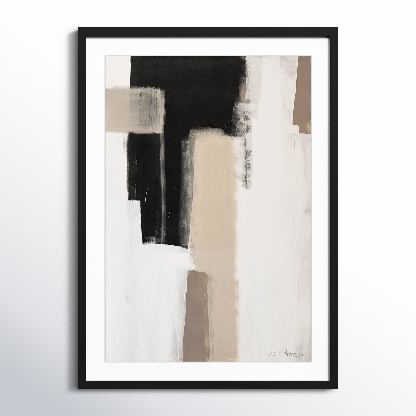 Earth Scapes I by Casa Fine Arts, 35.5" H x 25.5" W x 1.25" D, Black Matted Picture Framed