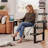 Whole Metal Frame Upholstered Accent Chair With Side Tray Table-637569495