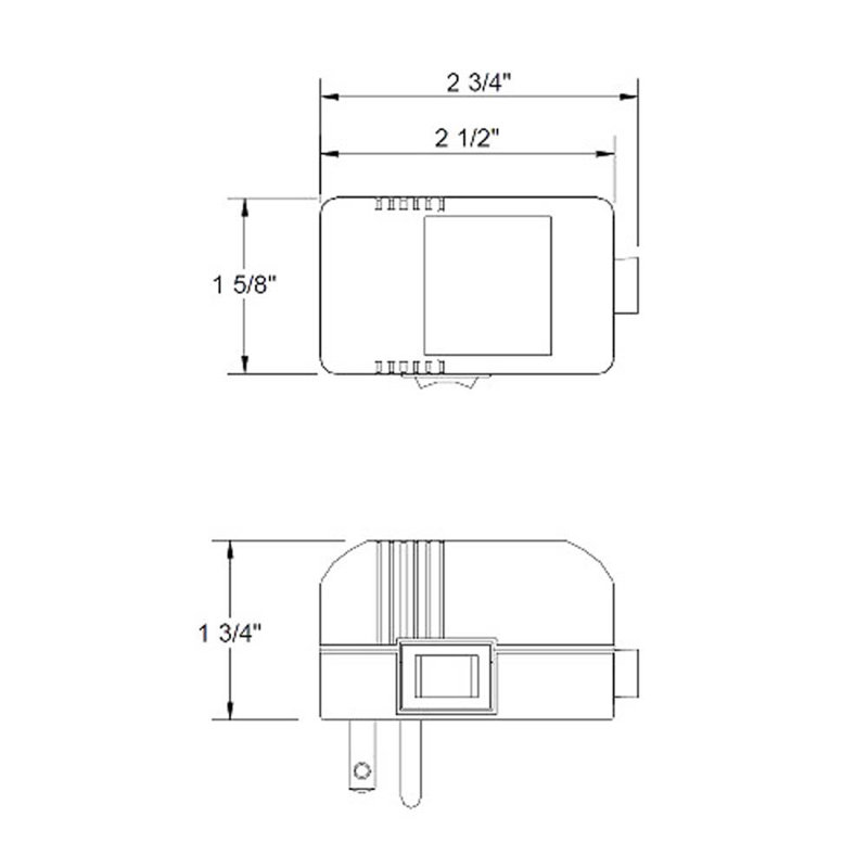 Class II Mini 60W 12V Electronic Transformer, White
