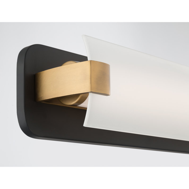 Barre de salle de bain DEL Arclume, Noir/laiton