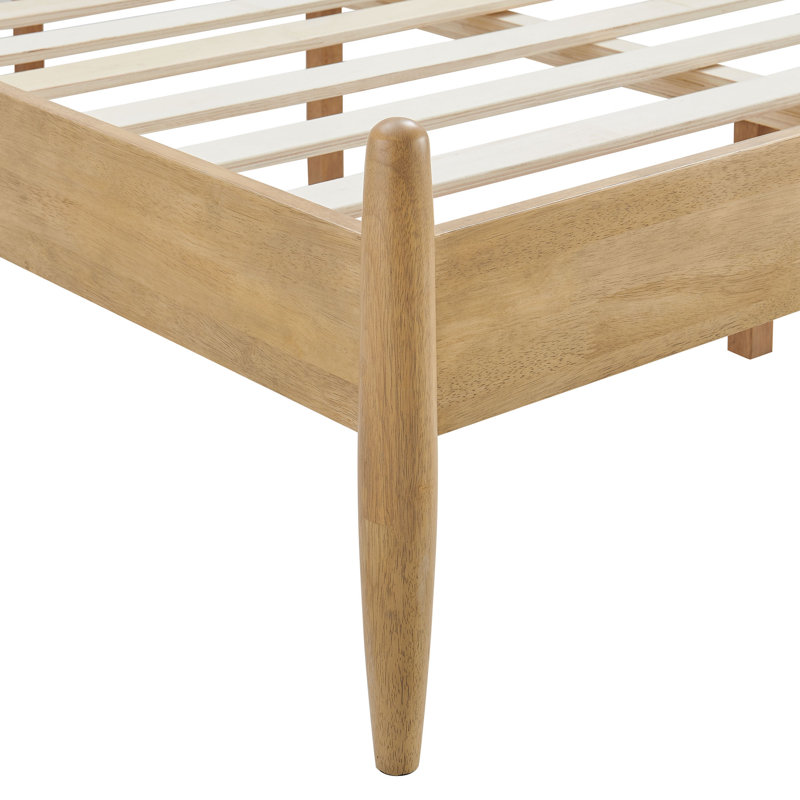 Zane Twin Size Spindle Bed Frame In Light Oak, Twin, Light Oak
