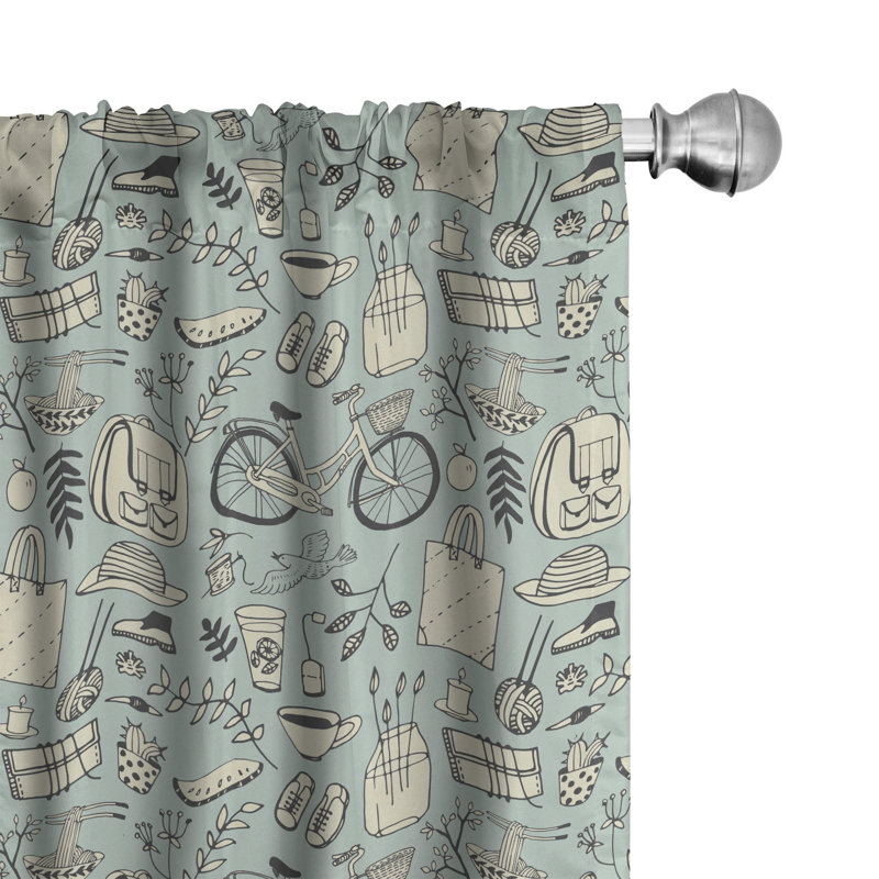 Semi-Sheer Rod Pocket Sliding Panel, 28" x 84"