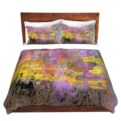 Ensemble de housse de couette simple DiaNoche en microfibre par Rina Patel Art - Go With the Heart