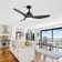 52 Inch Modern Ceiling Fan with 22W LED Light, 3 ABS Fan Blades DC Motor Ceiling Fan for Indoor