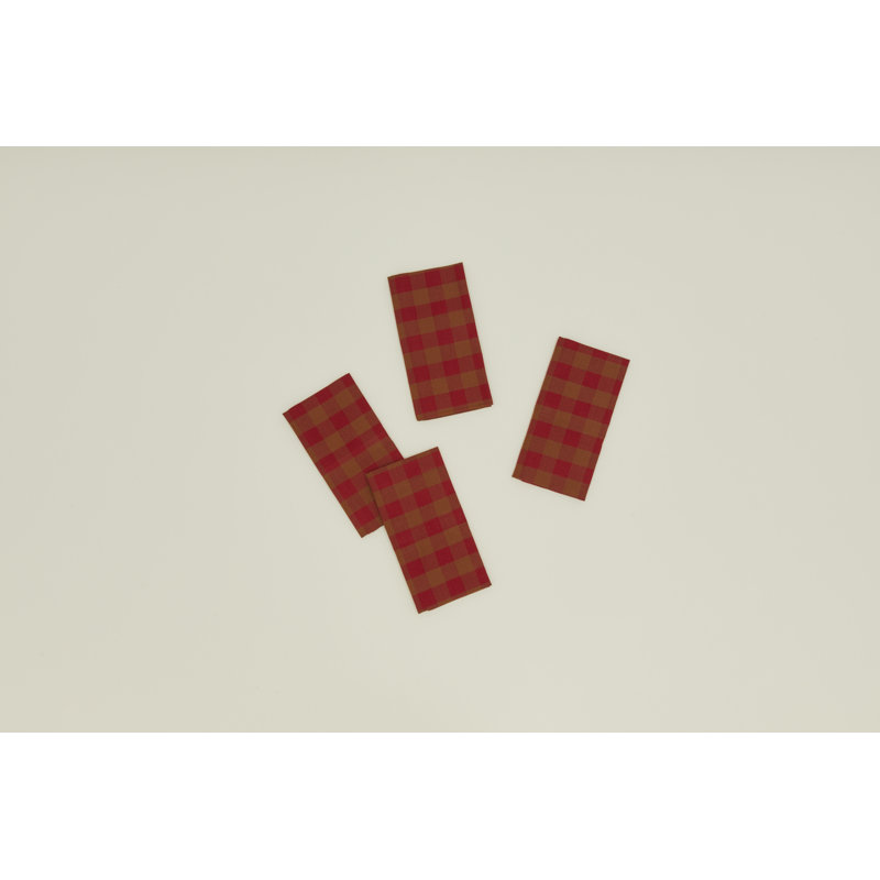 Essential 100% Cotton Napkins, Red/Terracotta