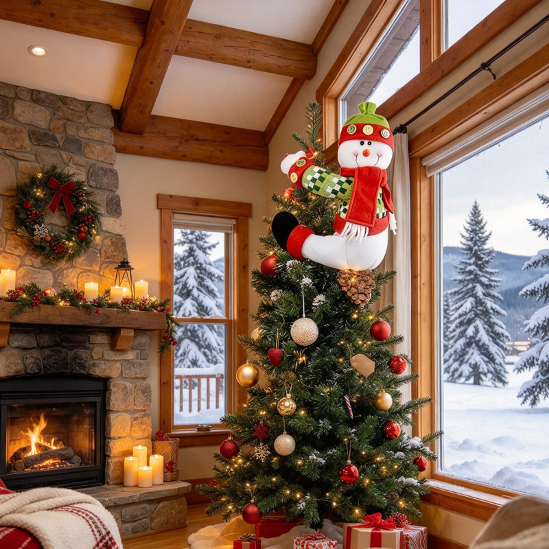 Charming Snowman Christmas Tree Topper & Multi-Use Holiday Decor