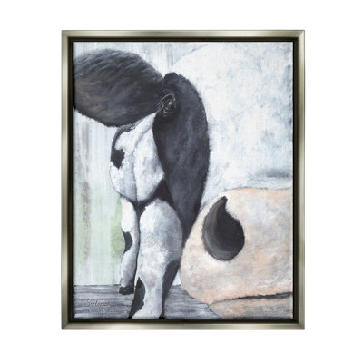 «Cow Face Close Up Farmhouse Floater», art mural par Soulspeak & Sawdust