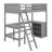 Twin-Sized Loft Bed With Integrated Shelves & Study Area, Including Workstation-773283126