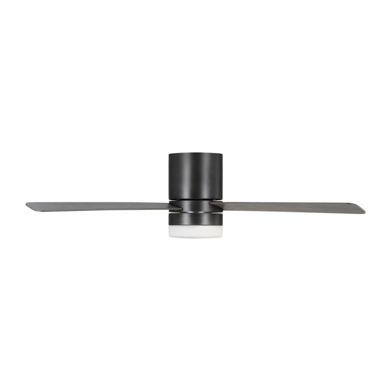 Ventilateur de plafond avec lumières DEL Kris, 44", Noir minuit / noyer américain, Nuit noire
