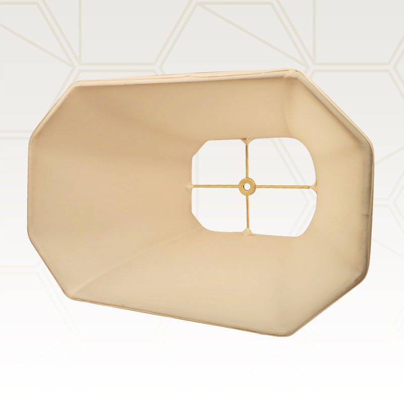 Royal Designs, Inc. BSO-710-16BG-2 Rectangle Cut Corner Basic Lamp Shade, (7x9)" x (10.25x16)" x 12.25", Beige, 2-Pack, Beige