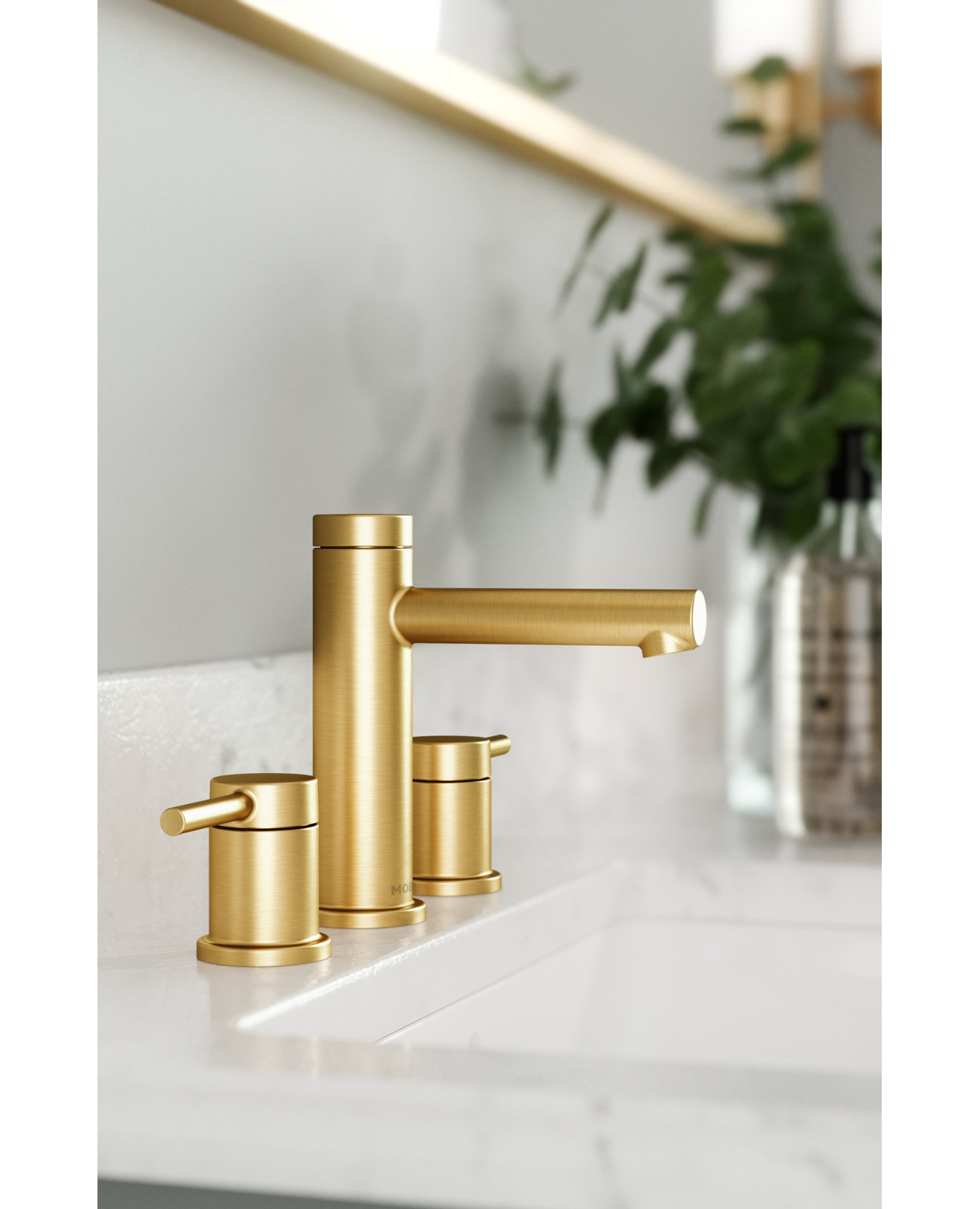 Align Widespread Bathroom Faucet Trim, Brushed Gold