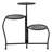 Folding 3-Tier Iron Plant Stand with Elegant Leaf Cutout Design for Indoor Living Spaces and Outdoor Garden Use – 22", Black