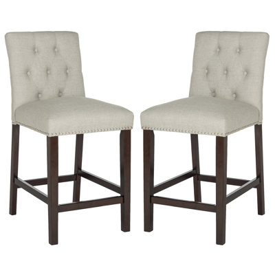 McLoud Upholstered Counter Stool with Solid Wood Frame