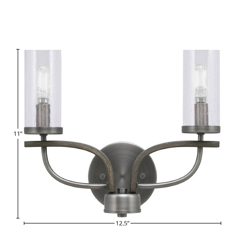 Monterey 2 Light Bath Bar, Gray