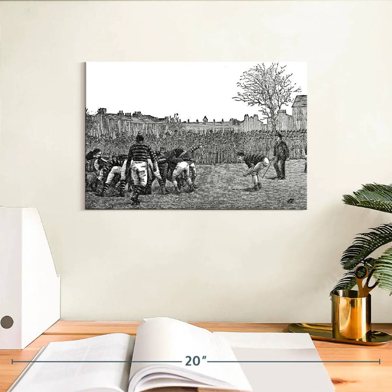 Rugby, 8" H x 12" W
