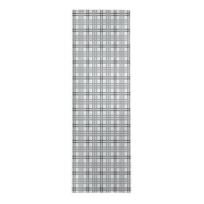 Tapis écossais gris / blanc