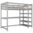 Twin Loft Bed With Desk & Shelves-602105775-602105768