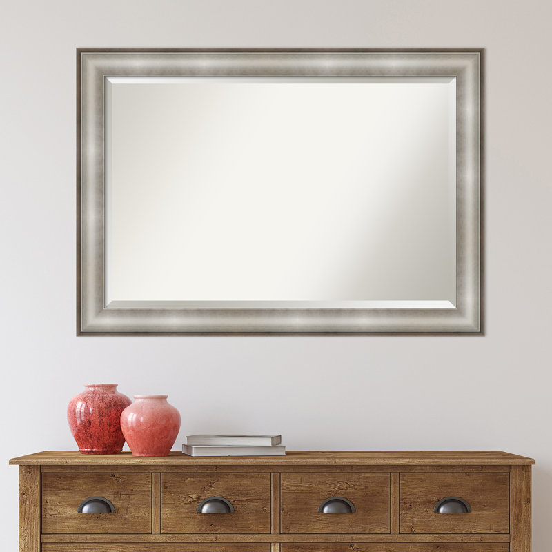 Dyana Flat Wall Mirror, 29" x 41", Silver