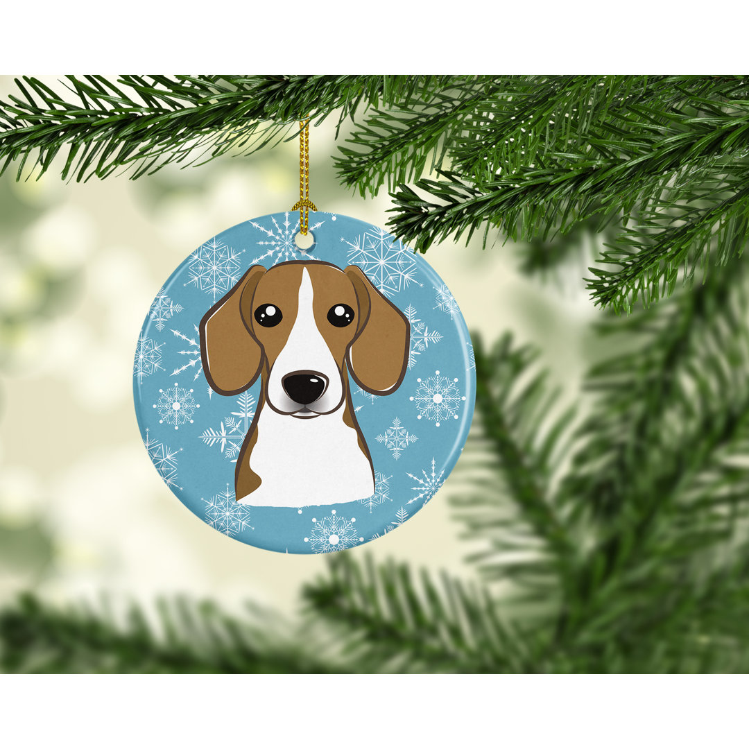 Snowflake Beagle Ceramic Hanging Figurine Ornament The Holiday Aisle®
