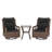 3 Pcs Patio Furniture Set With 2-tier Side Table And Cushions For Porch-1356618080