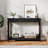 Black Console Table With Drawer And Storage Shelves, Foyer Sofa Table Narrow For Entryway, Living Room, Hallway