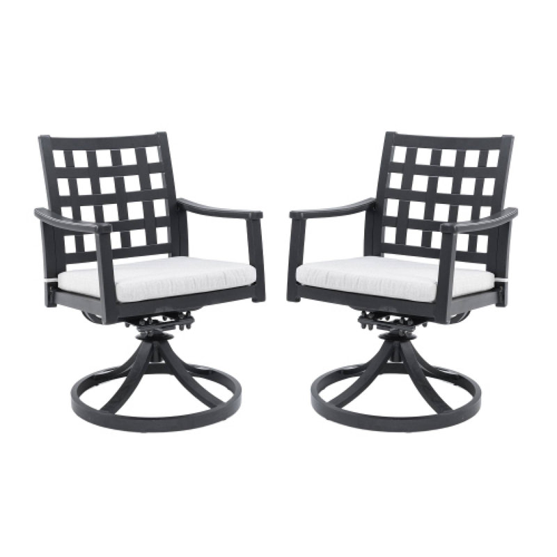 Ensemble de 2 chaises berçantes pivotantes pour l'extérieur, classiques et modernes